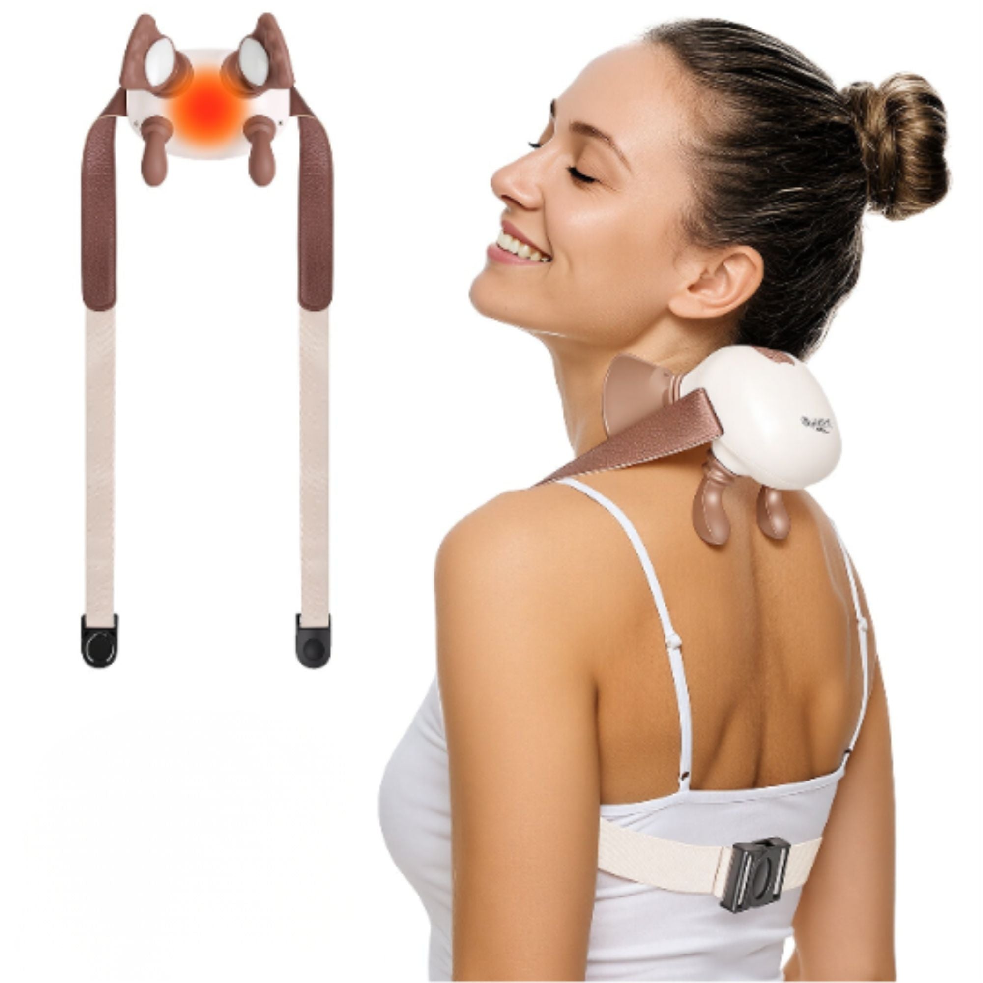 Vortex Serenity Neck & Shoulder Shiatsu Massager | Cordless Deep-Tissue Relief